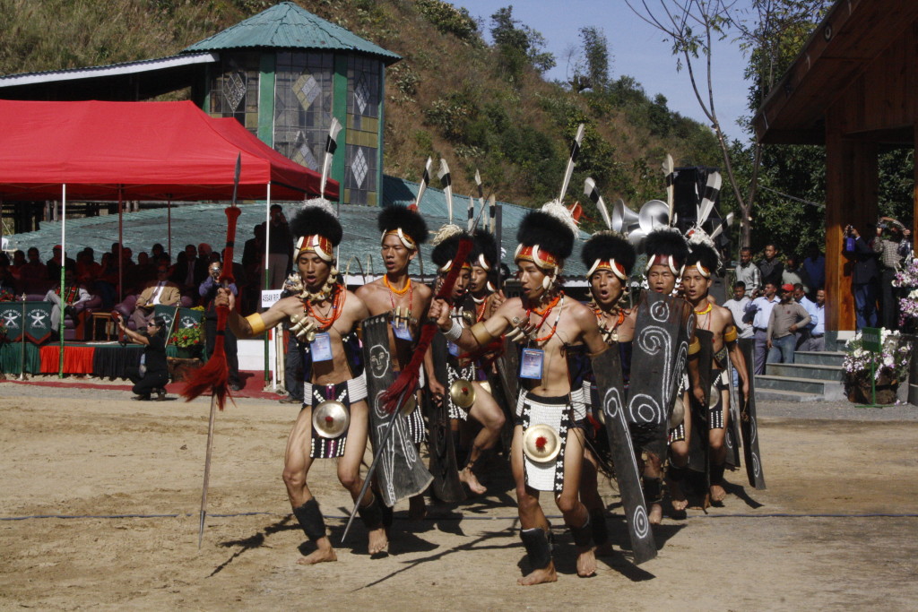 Tribal group performing in Hornbill Festival Nagaland