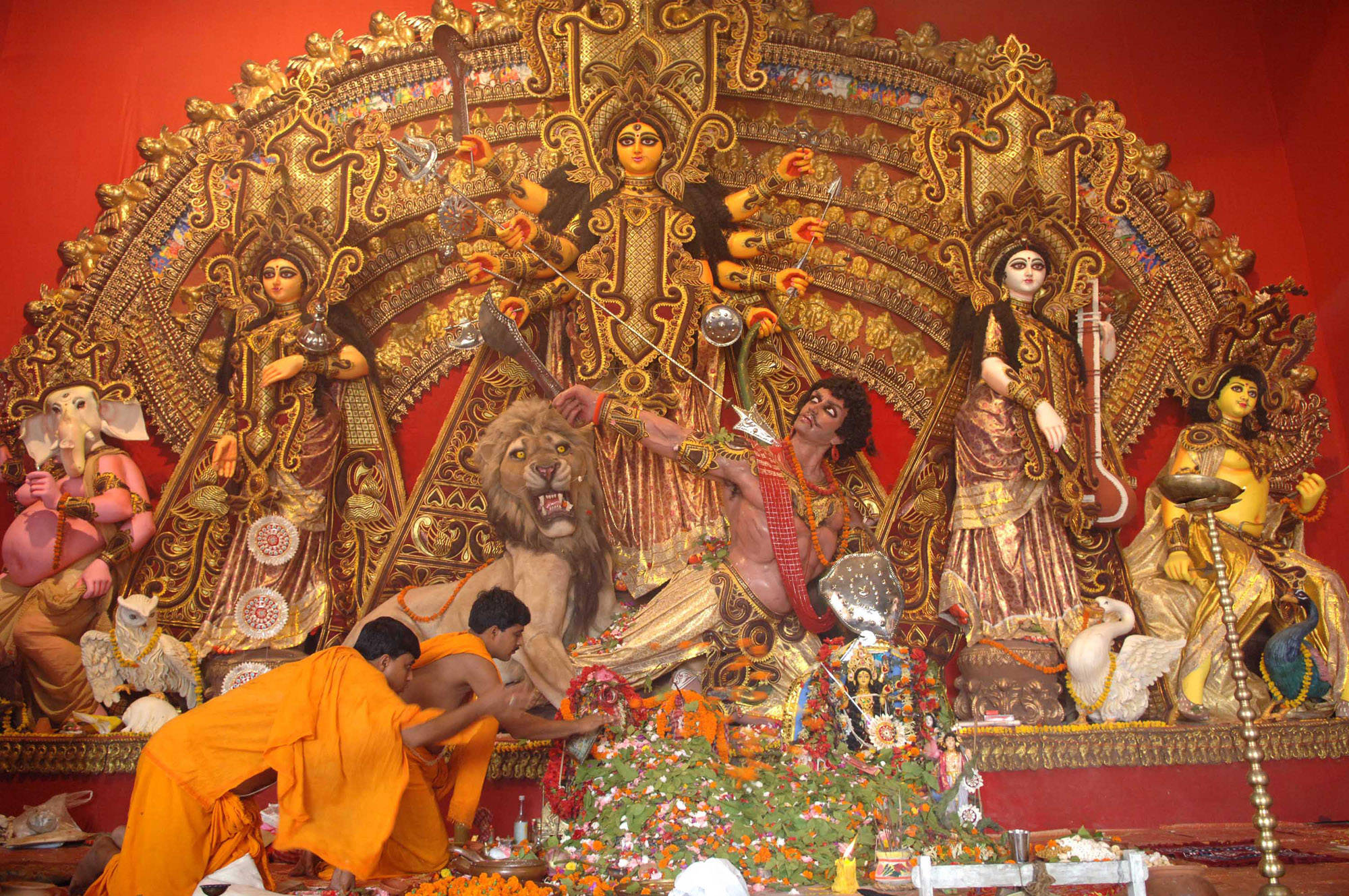 Durga Puja Festival on the Maha Dashami at Kolkata