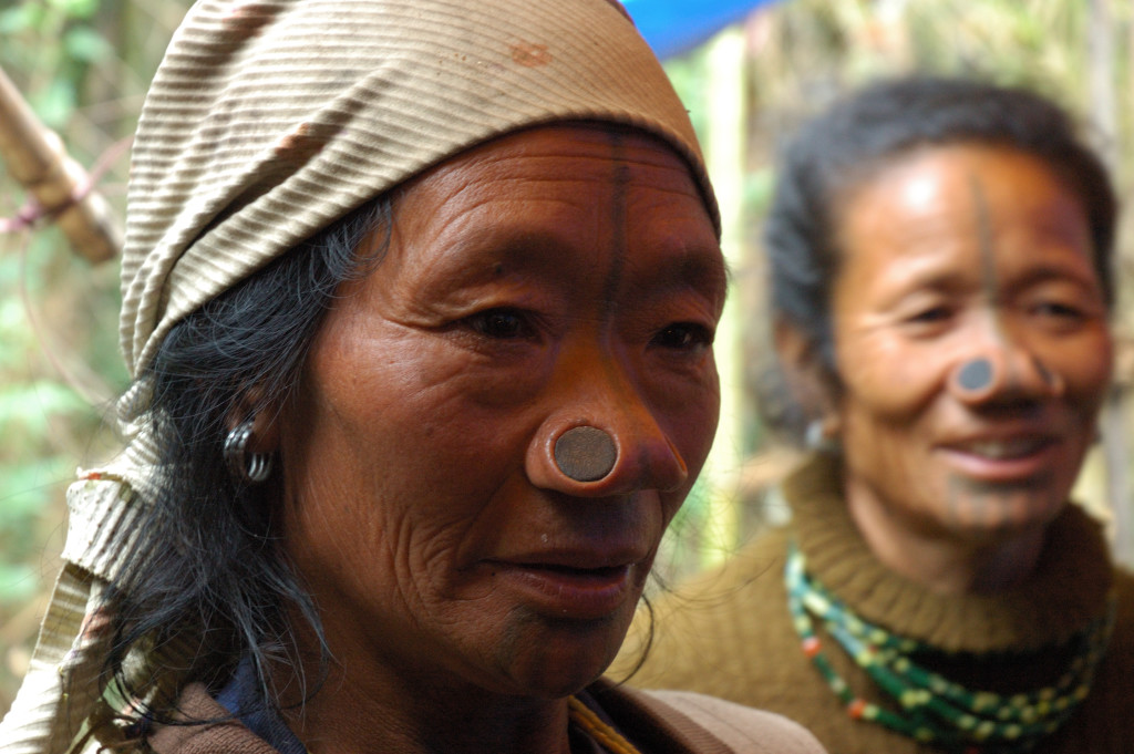 Apatani tribal women in Ziro valley, Arunachal Pradesh