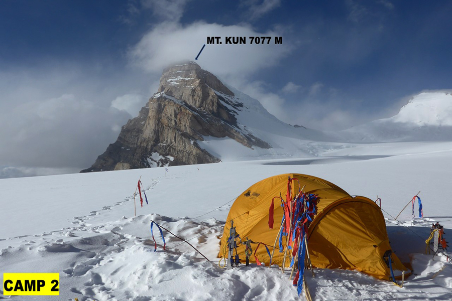 mount kun base camp expedition