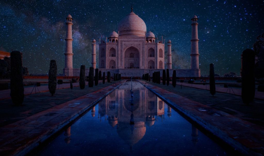 Night view at Taj Mahal During Full Moon Night Shikhar travels