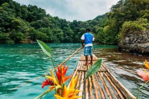 Bamboo Rafting in Periyar in Kerala