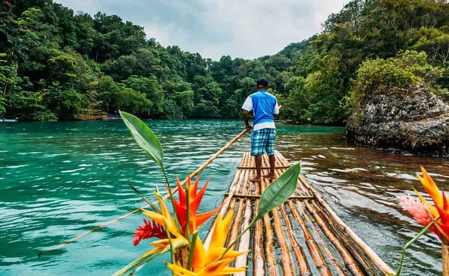 Bamboo Rafting in Periyar in Kerala