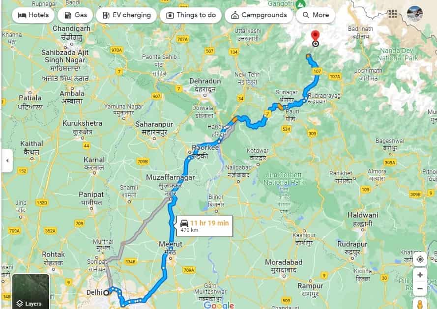 Kedarnath Yatra Route Map