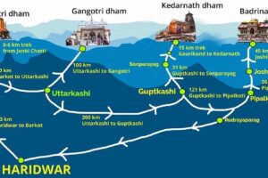 Route Map for Char Dham Yatra