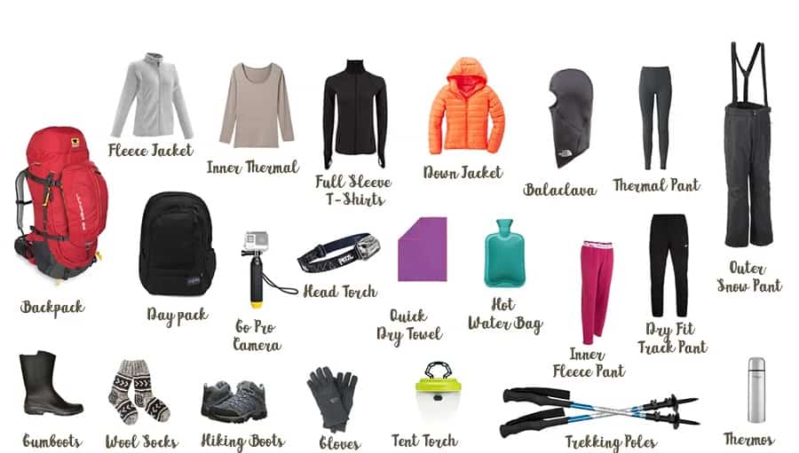 Things to Carry for Kedarnath Trek