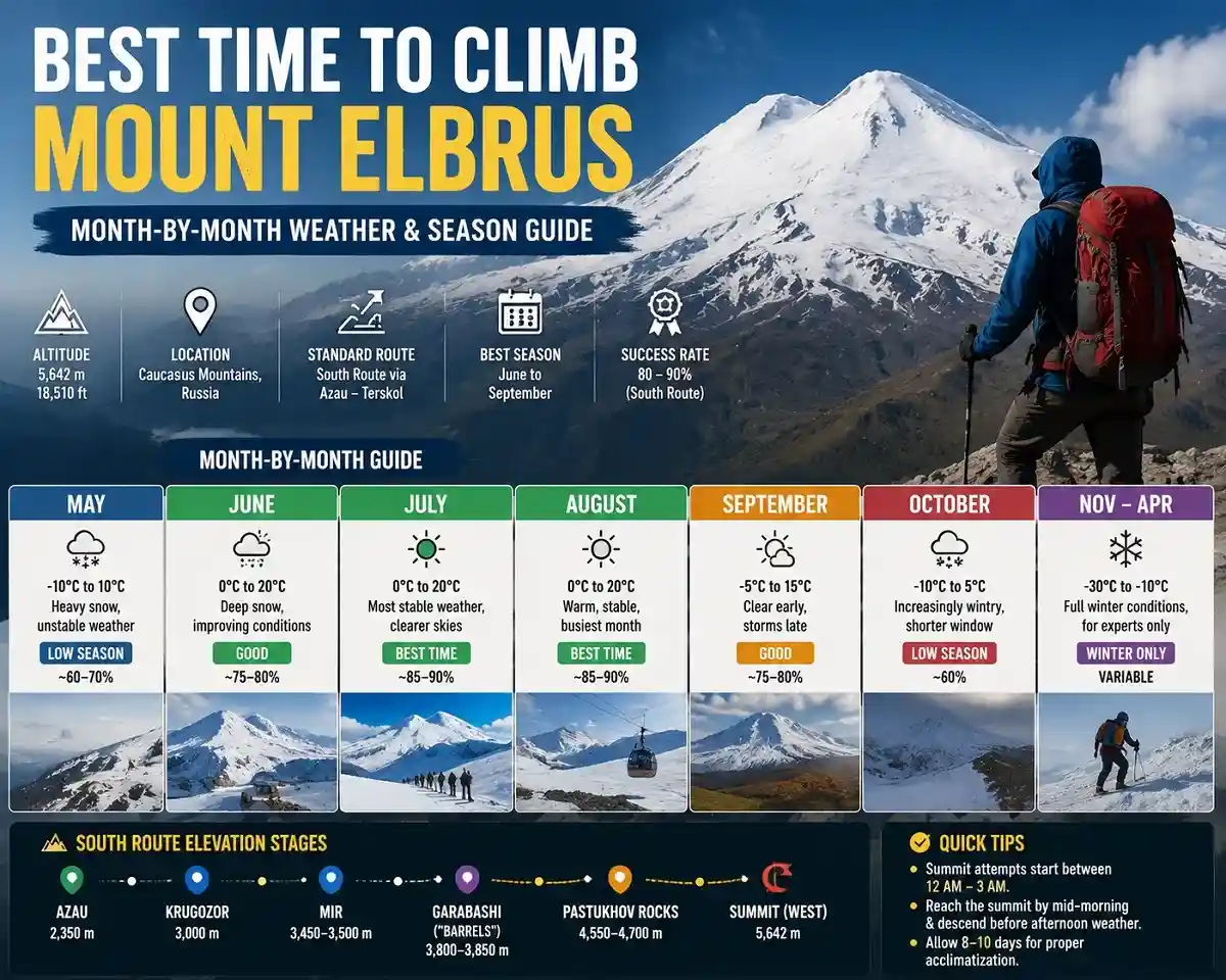 Best Time to Climb Mount Elbrus