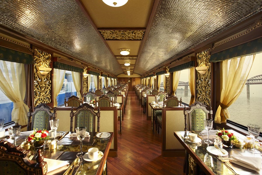 Restaurant onboard Maharajas Expresss